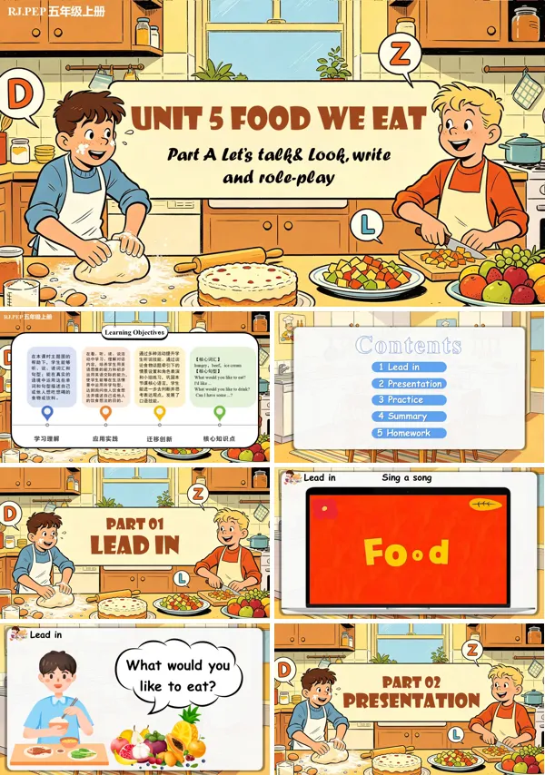 Unit 5第1课时Part A Let’s talk&Look,write and role-play五年级英语上册人教PEP ppt课件(教案)