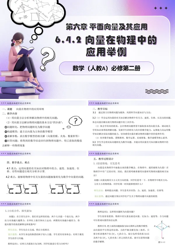 人教数学必修二6.4.2向量在物理中的应用举例PPT课件含教案