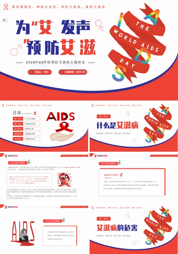 艾滋病宣传主题班会ppt课件