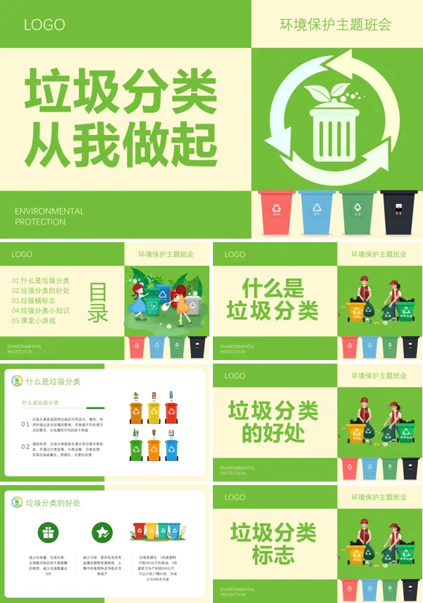 幼儿园垃圾分类教育PPT课件免费下载