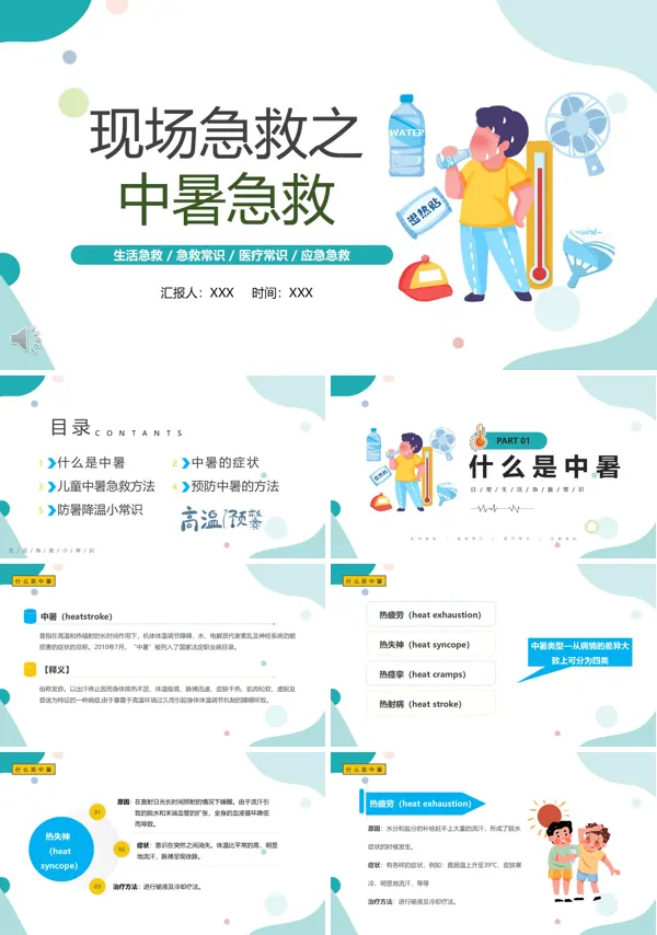 中暑的预防与急救ppt课件