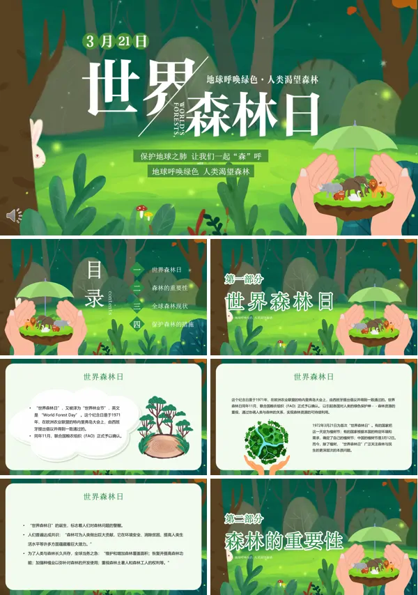 优质世界森林日PPT