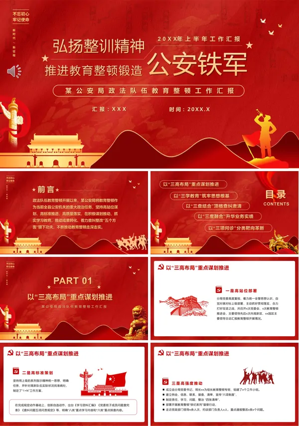 扎实推进教育整顿着力锻造过硬铁军PPT