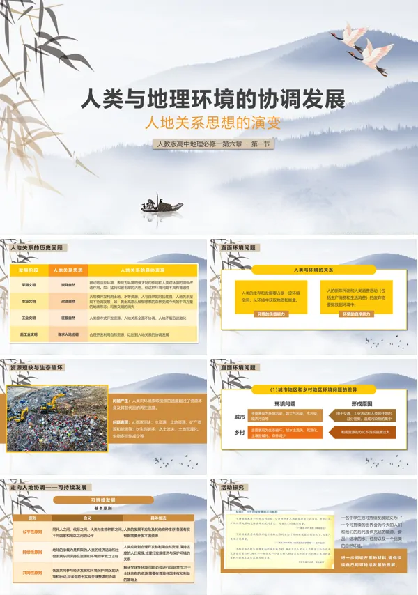 高中地理人教版高一必修二《人地关系思想的演变》PPT下载课件