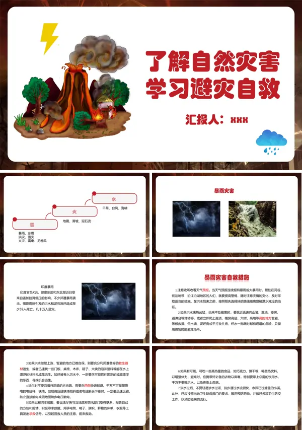自然灾害避险自救知识PPT课件