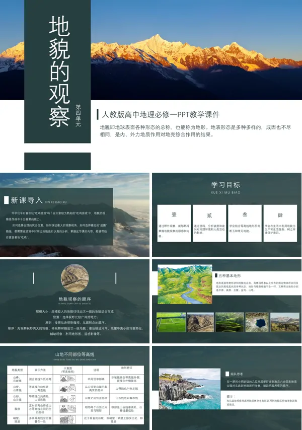 人教版高中地理课件地貌的观察PPT课件
