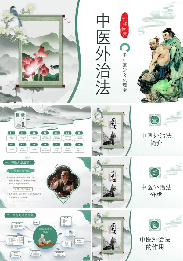 中医外治法中医介绍ppt模板含讲稿