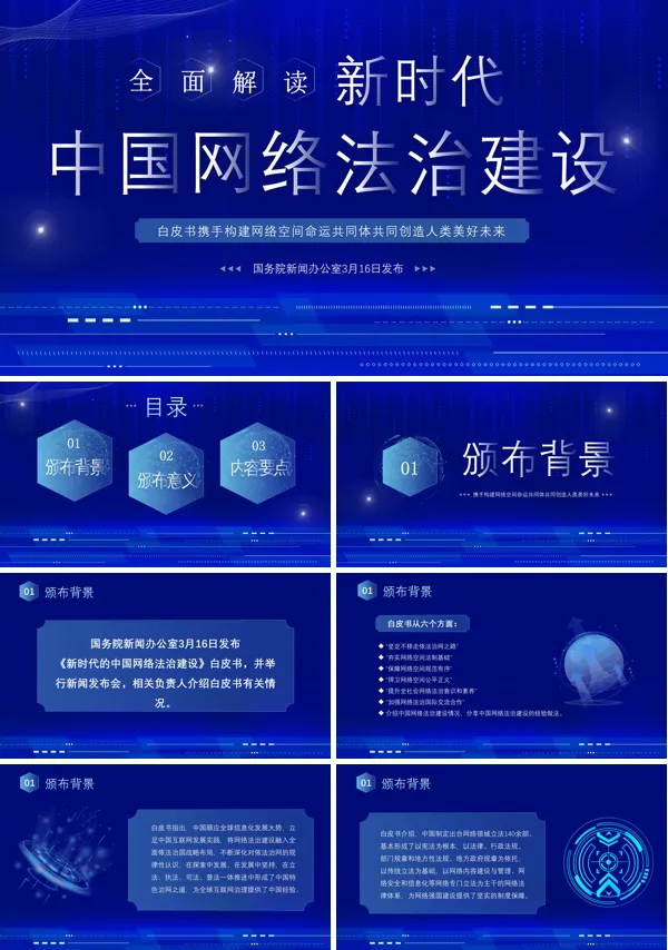 详细解读新时代的中国网络法治建设白皮书PPT