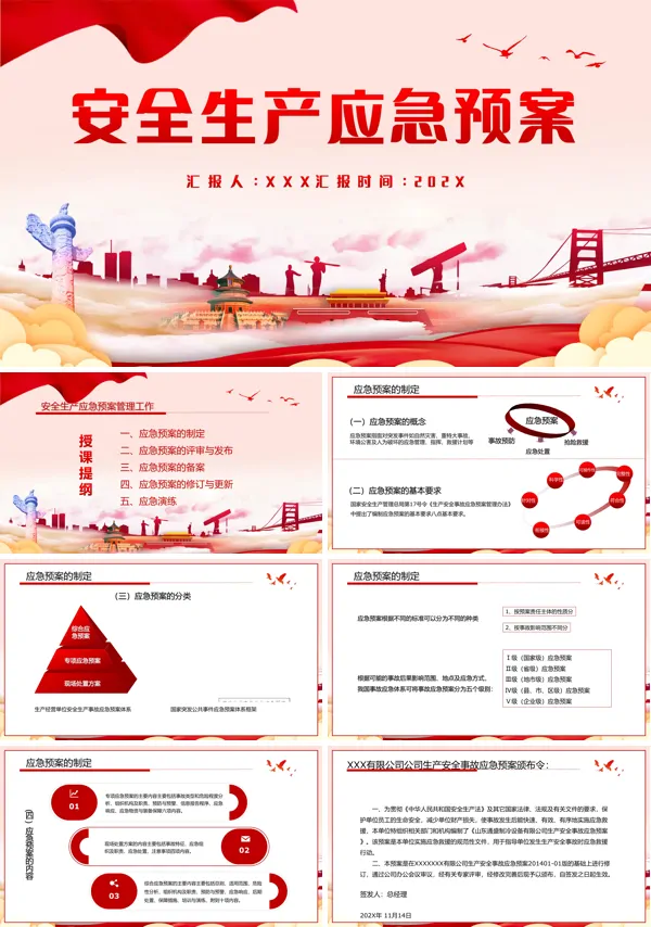 2024年安全生产应急预案PPT课件