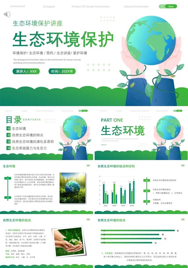 环境保护知识培训课件PPT模板