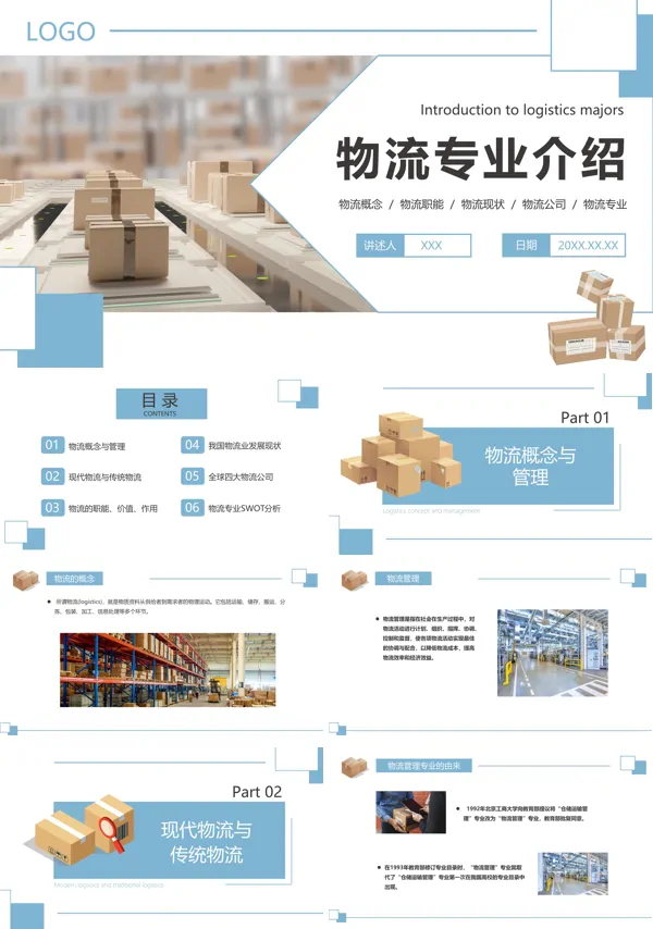 物流专业介绍培训PPT课件免费下载