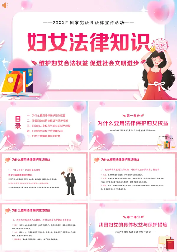 妇女法律知识培训讲座PPT课件免费下载