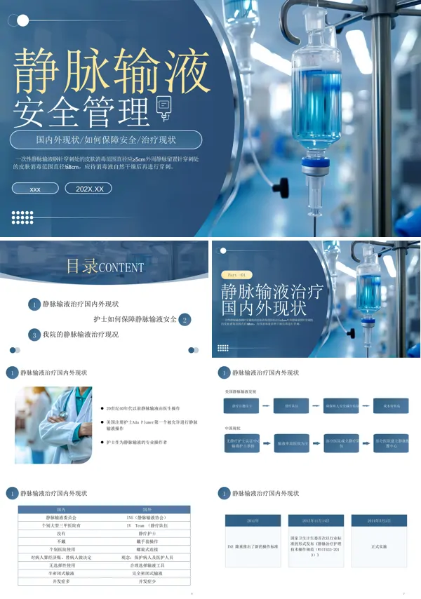 静脉安全输液培训PPT模板含讲稿