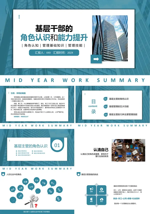 基层干部的角色认识和能力提升上篇PPT模板课件