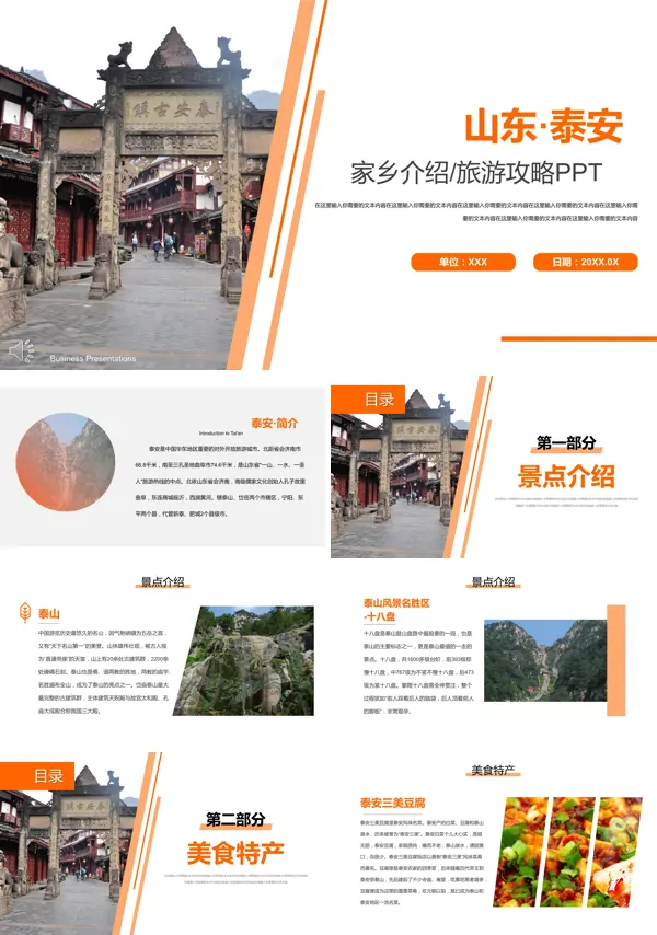 泰安介绍ppt课件
