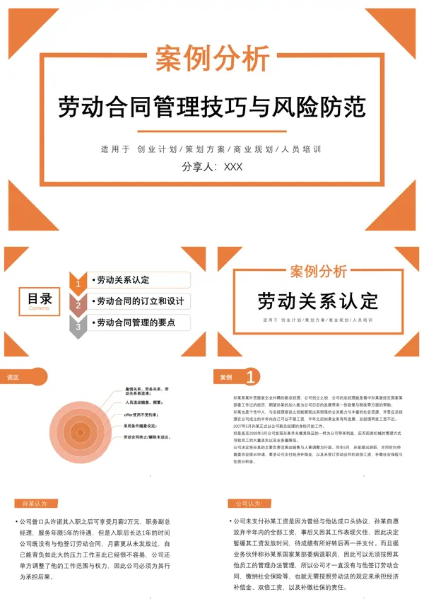 企业劳动合同管理和用工风险防范ppt课件