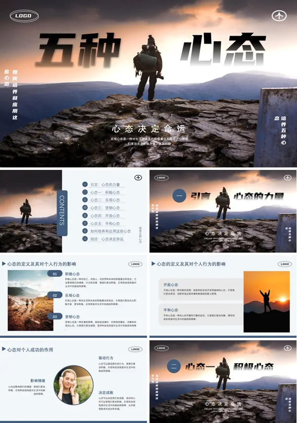 员工入职培训之塑造五种心态ppt模板