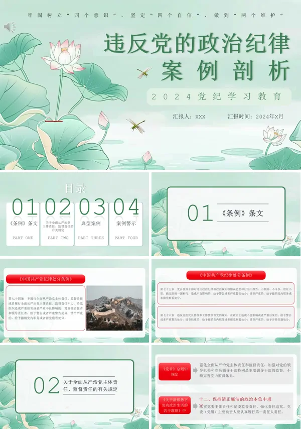 2024学习关于违反纪律案例剖析PPT专题党课