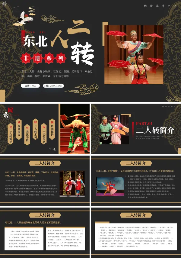 东北二人转非遗文化PPT课件