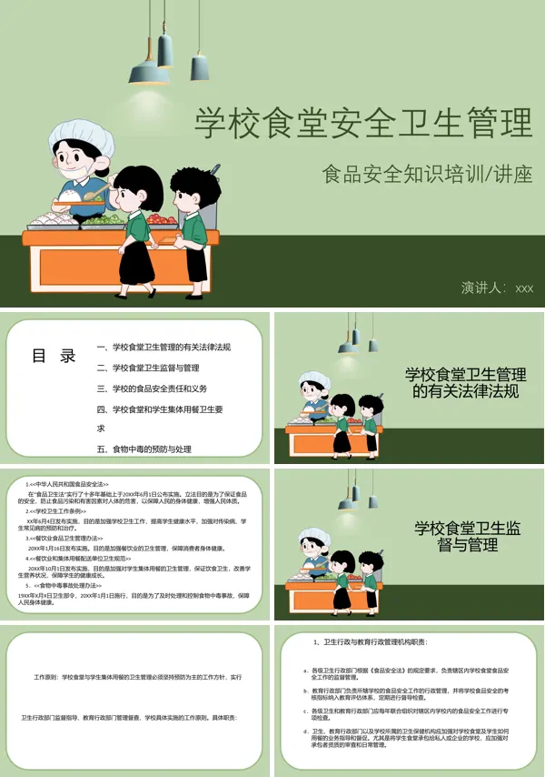 学校食堂卫生安全管理制度ppt