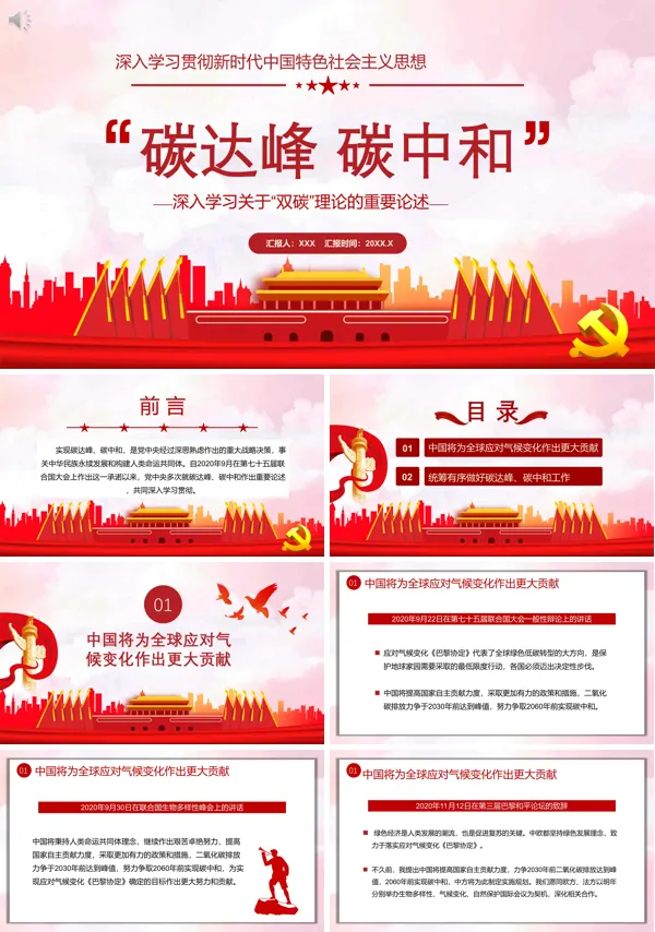 学习落实关于“双碳”理论的重要论述PPT