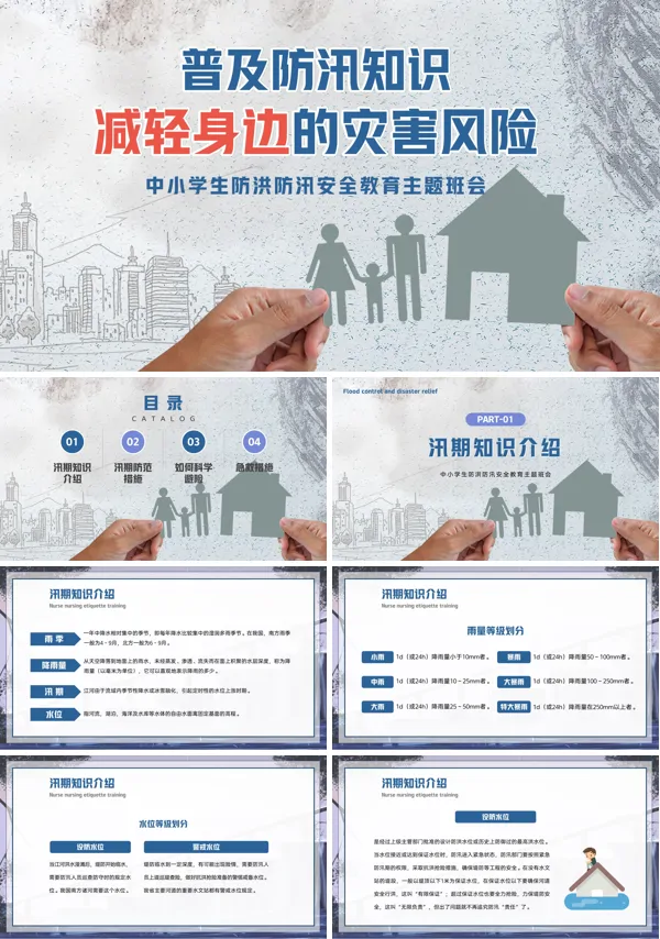 防灾防震防汛主题班会PPT课件