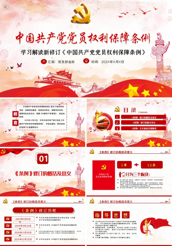 学习解读《中国共产党党员权利保障条例》PPT课件