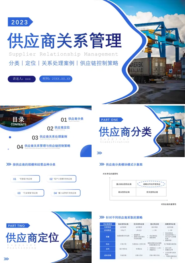 供应商关系管理培训课件PPT模板