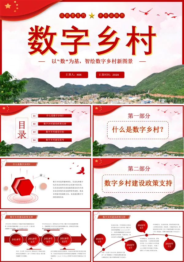 乡村振兴数字乡村PPT专题党课
