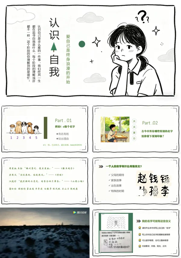 认识自我主题班会PPT课件含讲稿