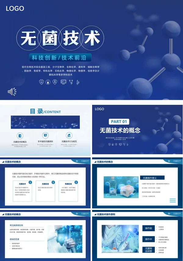 无菌技术课件PPT模板