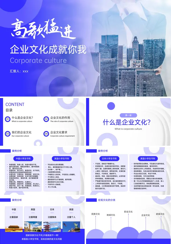 企业文化宣传ppt模板免费下载