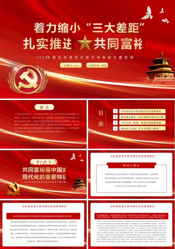 着力缩小“三大差距”扎实推进共同富裕PPT课件