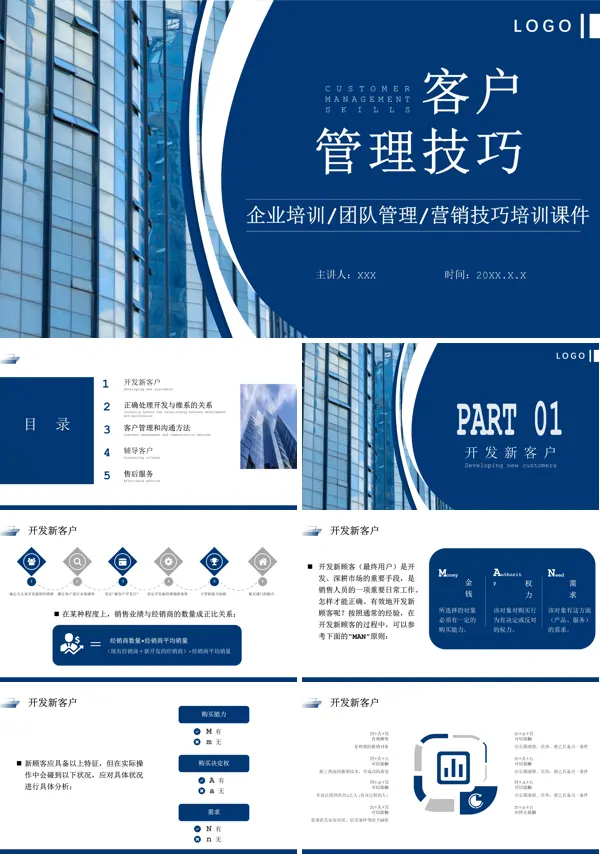 客户管理技巧企业培训内容PPT