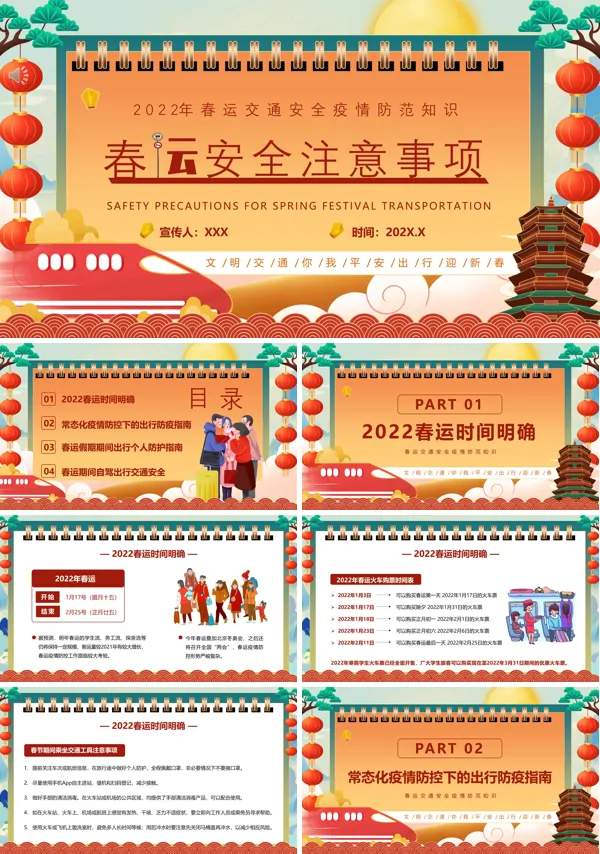 春运安全注意事项PPT