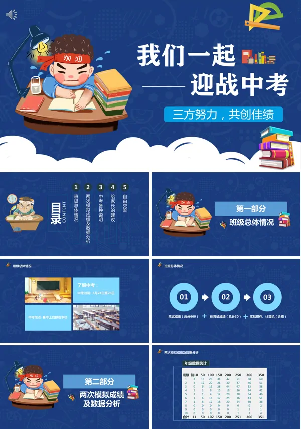备战中考主题班会PPT