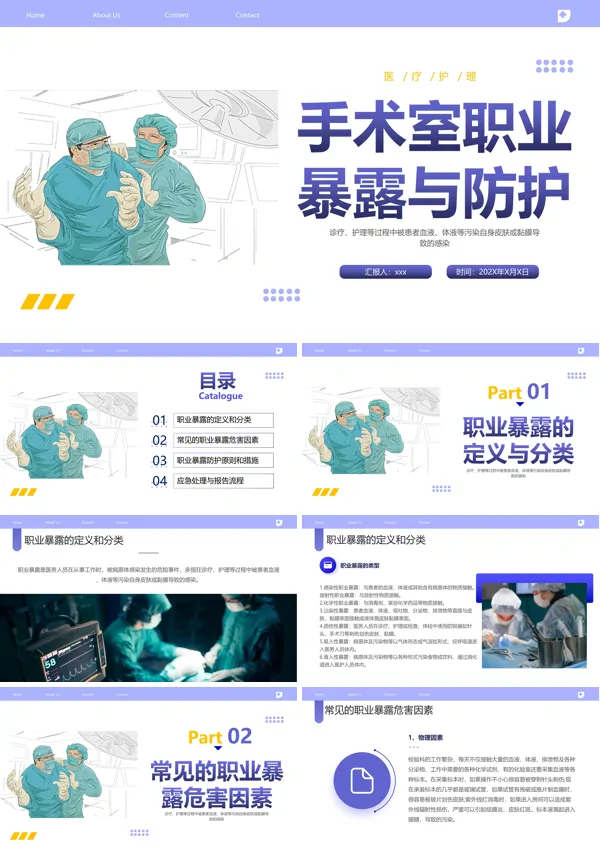 手术室的职业暴露及防护措施PPT模板