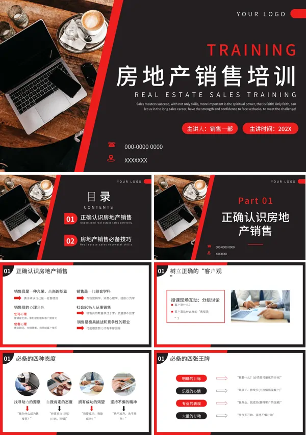 房地产销售人员培训教程PPT模板