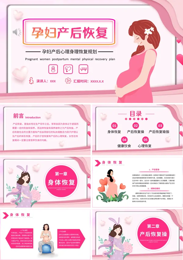 女性产后康复产后修复知识培训PPT课件