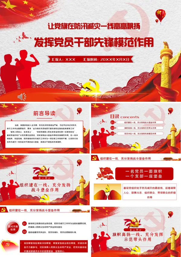 防汛救灾中充分发挥广大党员先锋模范作用心得体会