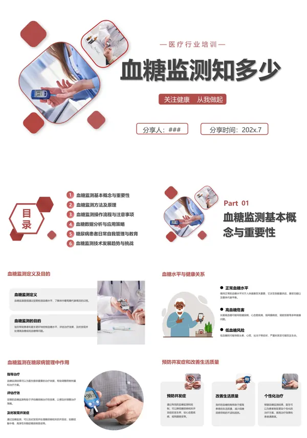 血糖监测知多少培训课件PPT含讲稿