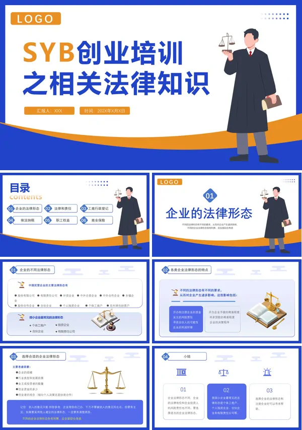 syb创业培训之相关法律知识PPT课件模板