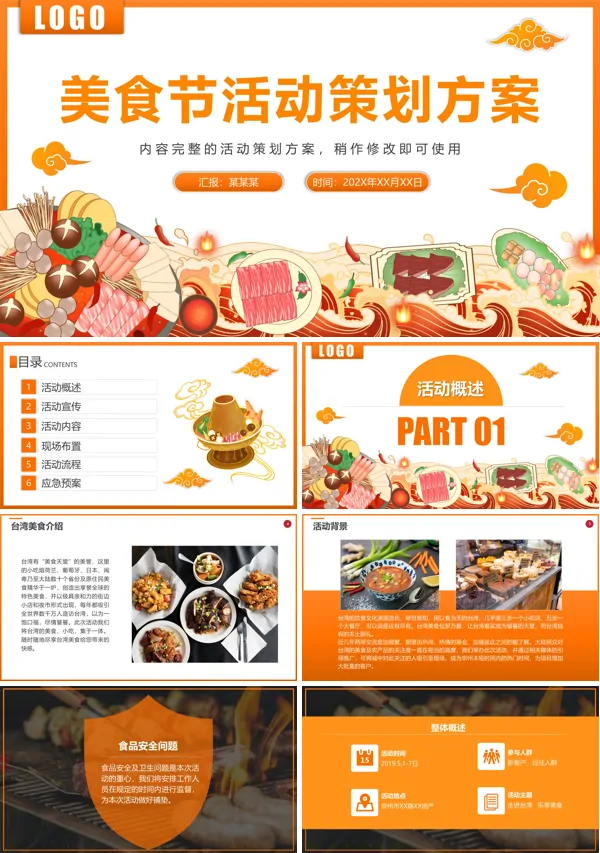 美食节活动策划方案PPT
