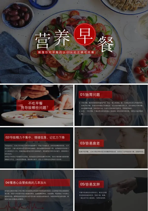 营养早餐知识营养师培训课件PPT
