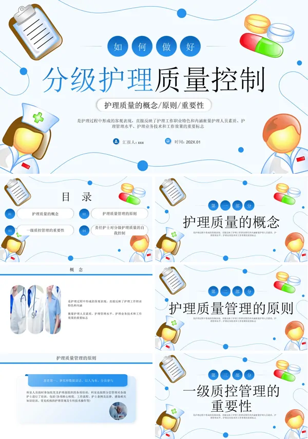 分级护理质量控制PPT模板含讲稿