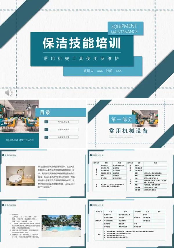 保洁工具使用方法培训PPT课件