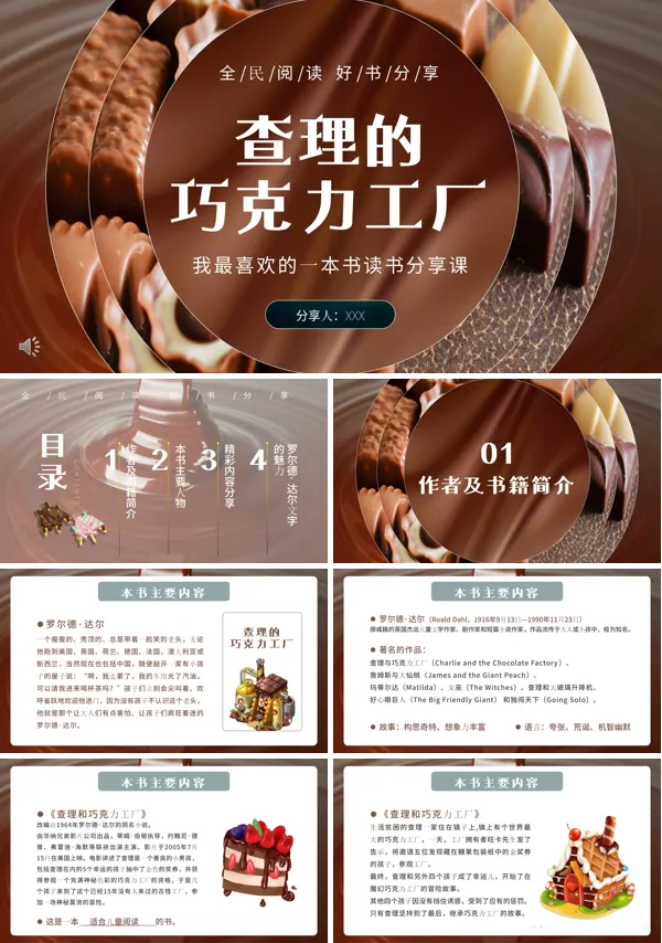 罗尔德达尔《查理和巧克力工厂PPT》PPT课件