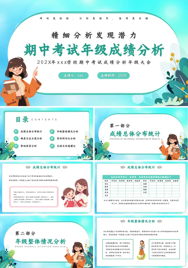 期中考试成绩分析PPT