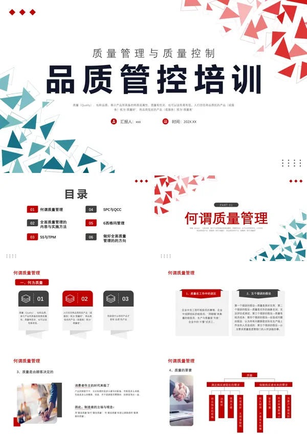 质量管理与质量控制品质管控培训PPT