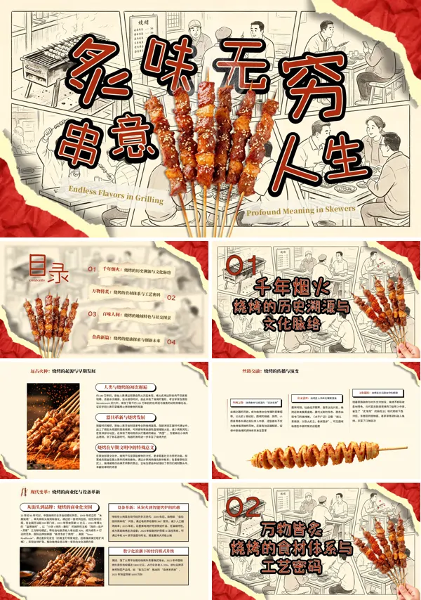美味烤串宣传介绍PPT课件含讲稿